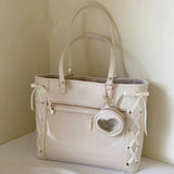 UAKISS  -  Japanese White Transparent Lolita Women Shoulder Handbag All Match Handbag Itabag Designer Bag