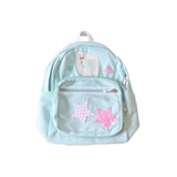 UAKISS  -  Cartoon Dog Patchwork Star Backpacks Students Girls Sweet Casual Y2k Kawaii Schoolbags Portable High-capacity Backpack for Women