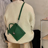 UAKISS  -  Man Fashion Shoulder Bags Pu Large Capacity Crossbody Bags  Female Designer Handbags Luxury Small Solid Flap Phone Purse