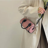 UAKISS  -  2024 Japanese Sweet Fashion Patchwork Shoulder Handbags Korean Trendy Chic Crossbody Bags Women All Match Y2k Aesthetic Cylinder