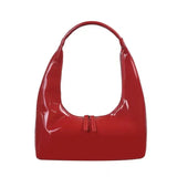 UAKISS  - Korean niche designer retro bright red crescent bag spring and summer new Joker bridal bag New Year's bag