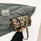 UAKISS  -  PU Leather Small Leopard Underarm Bags Lady Crossbody Shoulder Bag for Women 2024 Winter New Retro Trend Small Handbags