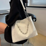 UAKISS  -  High-capacity Tote Bags Luxury Design Elegant Office Lady Casual Underarm Bag Korean Simple Trendy Y2k Women Shoulder Handbags