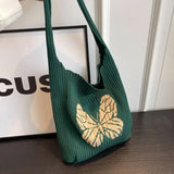 UAKISS  -  2024 New Japanese Girls Knitted Shoulder Bag Women Sweet Y2k Aesthetic Butterfly Underarm Handbags Fashion All Match Tote Bags