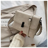 UAKISS  -  Women Small Bag Young Lady Shoulder Bags Large Capacity Solid Pu Retro Korean Fashion Female Packs Cross Body Bag