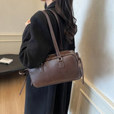 UAKISS  -  Retro PU Leather Underarm Bags for Women 2024 Winter Y2K New Korean Fashion Female Shoulder Bag Handbags and Purses