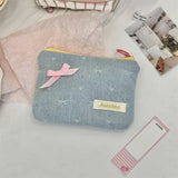 UAKISS  -  1 Piece Mini Sweet American Bow Lipstick Makeup Bag Fashion Student Girl Coin Bus Card Photocard Holder Portable Wallet Purse