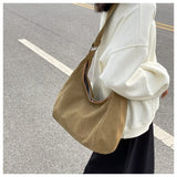 UAKISS  - 2024 Japanese Grunge Solid Shoulder Bags Trendy Simple Canvas High-capacity Messenger Bag Vintage All Match Crossbody  for Women