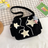 UAKISS  -  Girls Kawaii Pendant Star Shoulder Bags Women Japanese Casual Fashion Crossbody Bag Y2k Streetwear Tote  for College Student