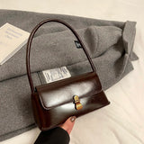 UAKISS  -  Small PU Leather Underarm Bags Lady Shoulder Bag for Women 2024 Winter New Fashion Y2K Tote Bags Handbags and Purses