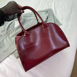 UAKISS  -  Small Short Handle PU Leather Solid Color Tote Bags for Women 2024 Y2K Ladies Shoulder Bag Females Handbags and Purses