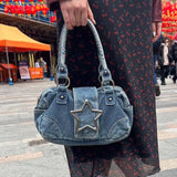 UAKISS  -  New Fashion Women's Tote Bag Trend Brand Denim Embroidery Crossbody Bag Classic Elegant Shoulder Bag Designer Luxury Handbag