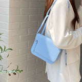 UAKISS  - Y2k Aesthetic Solid Sweet Casual Women's Handbags Trendy Fairy Simple All Match Shoulder Bags Elegant Office Lady Underarm Bag