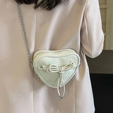 UAKISS  -  Sweet Heart Bow Chain Pu Fashion Women Shoulderbag  All Match Itabag Designer Commuting Bag