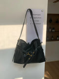 UAKISS  -  Vintage Lage Capacity Crossbody Bag For Women Simple Solid Designer Luxury Tote Bag High Quality PU Leather Handbags