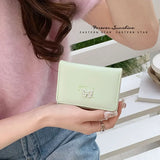 UAKISS  -  1 Piece Sweet Korean Fashion Bow Purses Wallet for Girl Student Cute Simplicity Bow ID Card Coin Purses Women Travel Wallet