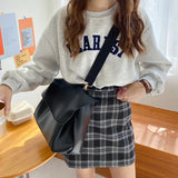 UAKISS  - High-capacity Y2k Fashion Trendy Shoulder Bag Vintage Casual Solid Simple Handbags Korean Chic All Match Crossbody Bags Women