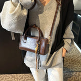 UAKISS  -  Women Small PU Leather Shoulder Bag Lady Crossbody Bag 2024 Winter New Y2K Top-handle Bags with Short Handle Handbags