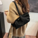 UAKISS  -  Retro Small PU Leather Shoulder Bag for Women 2024 Winter Trend New Y2K Fashion Handbags Females Travel Luxury Tote Bag